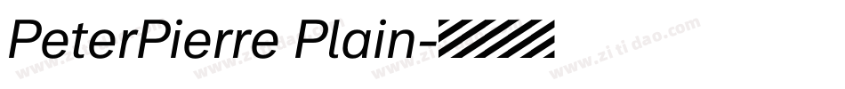 PeterPierre Plain字体转换